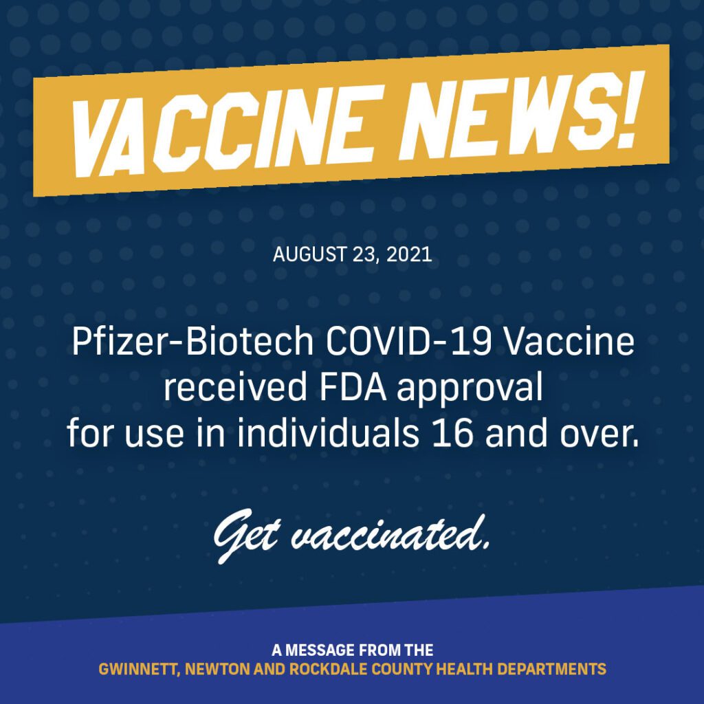 Pfizer-Biotech COVID-19 Vaccine은 16세 이상의 개인에게 사용하도록 FDA 승인을 받았습니다.