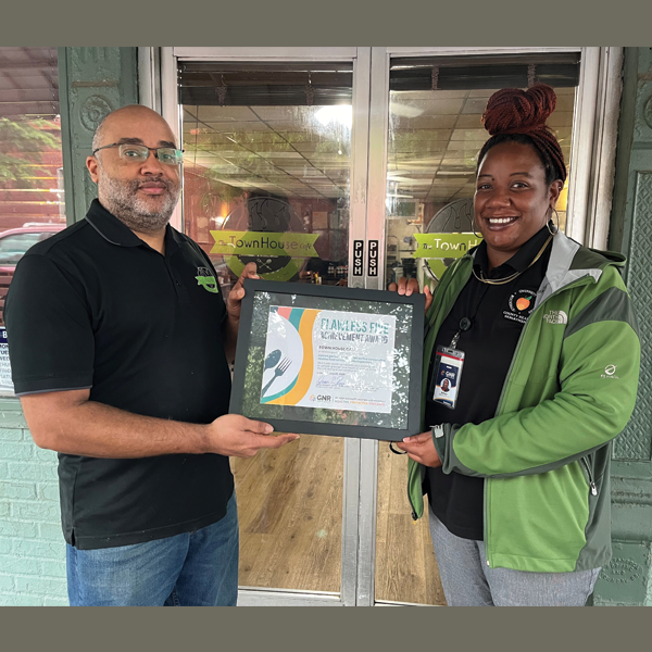 GNR Public Health inspector awards the Flawless Five Achievement Award